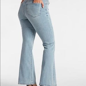High Waisted Light Wash Supersoft Flare Jeans